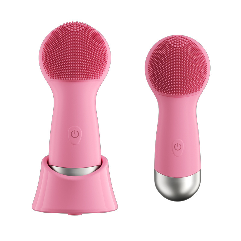 4-in-1 Sonic Facial Cleansing Brush – Heatable Silicone Scrubber for Deep Pore Detox & Massage