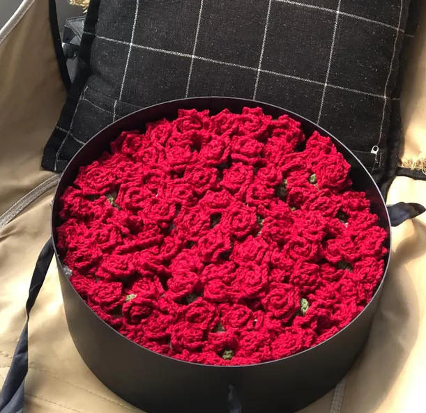 Large Crochet Flower Bouquet Blanket
