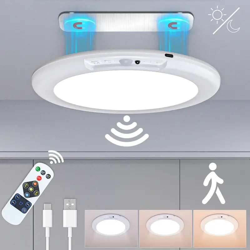 🔥Limited-time 49% off offer!💡Magnetic Motion Sensor Ceiling Light with Remote✨