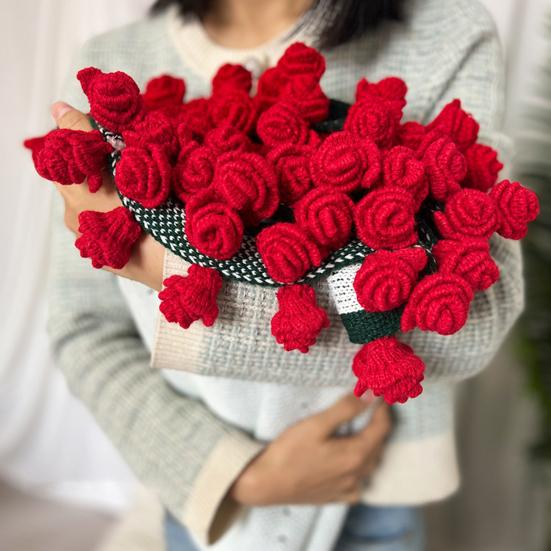 Large Crochet Flower Bouquet Blanket