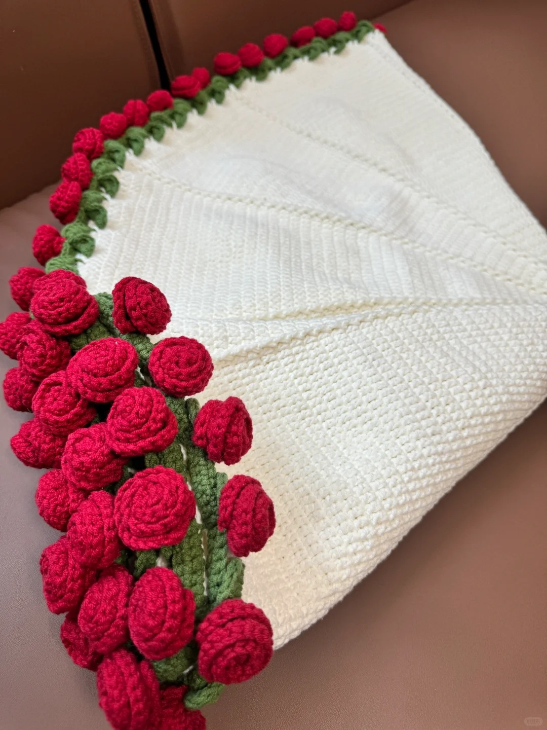 Large Crochet Flower Bouquet Blanket