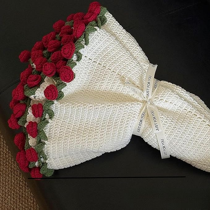 Large Crochet Flower Bouquet Blanket