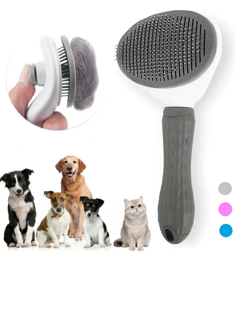 Self-Cleaning Slicker Brush — Remove Pet Hair in Seconds