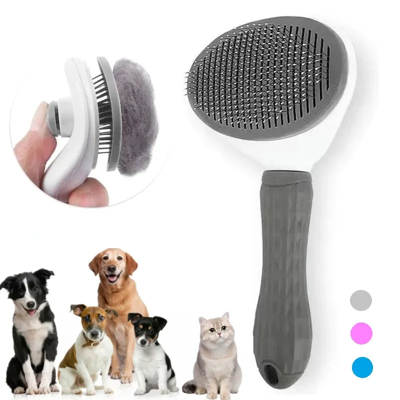  Self-Cleaning Slicker Brush — Remove Pet Hair in Seconds