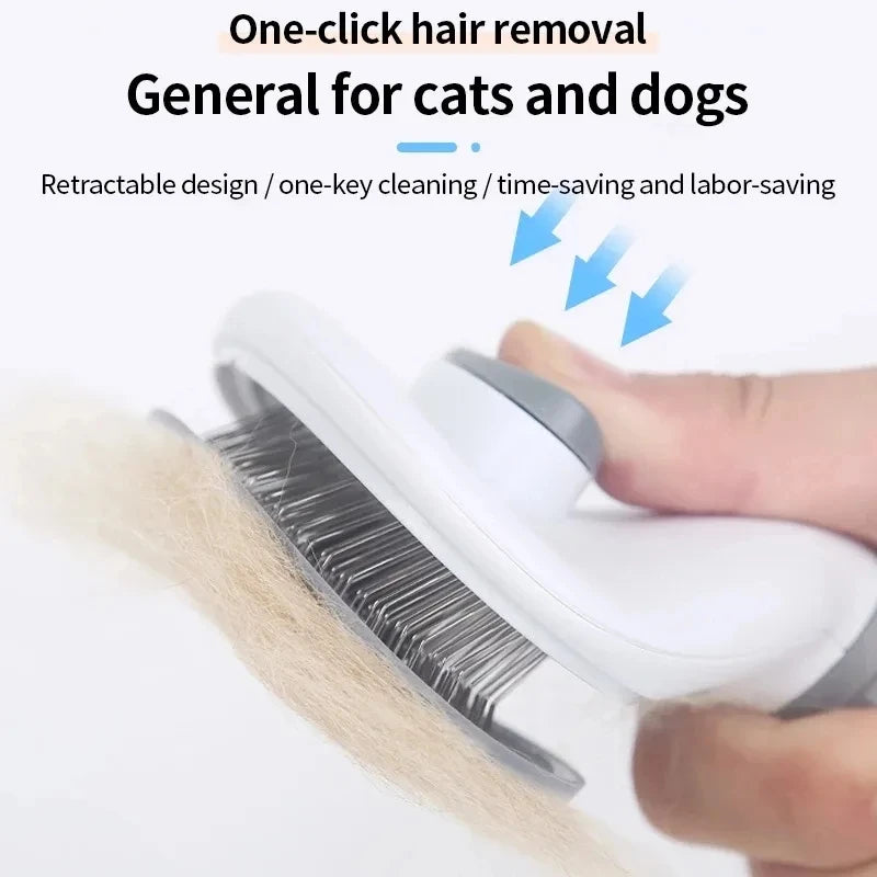  Self-Cleaning Slicker Brush — Remove Pet Hair in Seconds