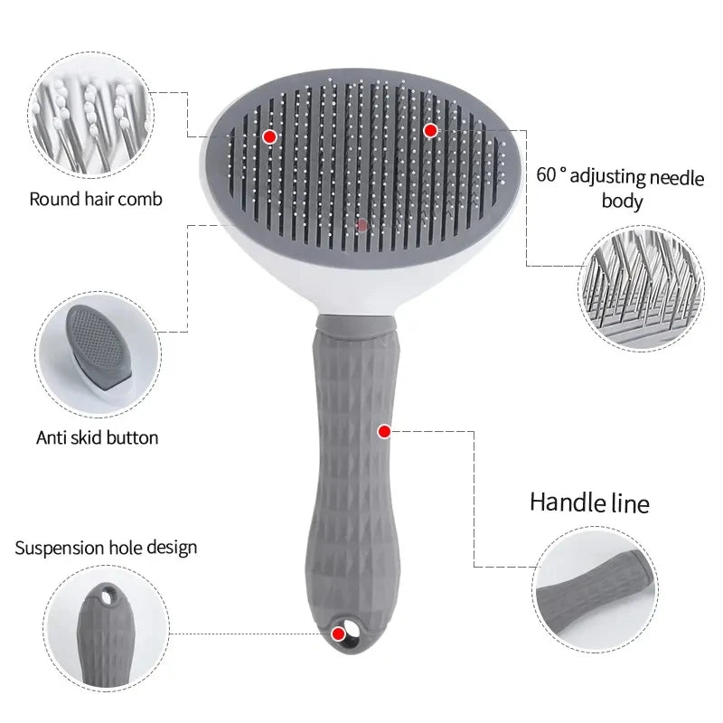  Self-Cleaning Slicker Brush — Remove Pet Hair in Seconds