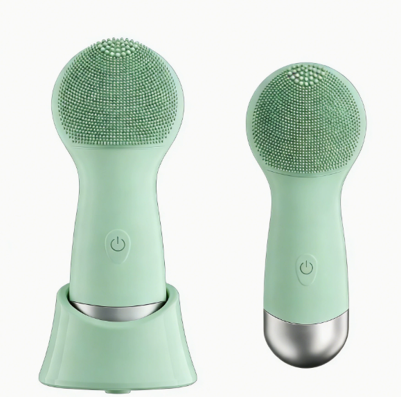 4-in-1 Sonic Facial Cleansing Brush – Heatable Silicone Scrubber for Deep Pore Detox & Massage