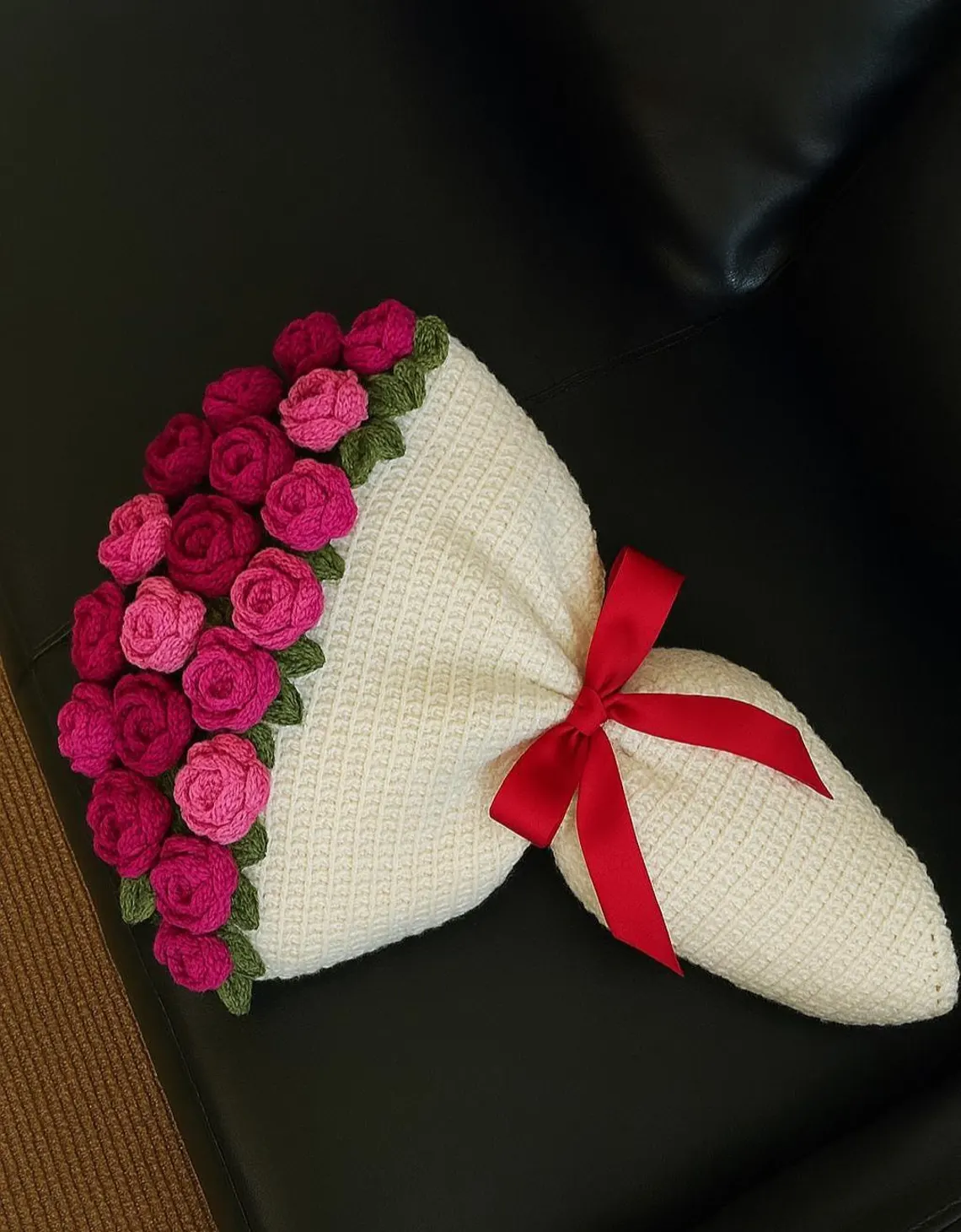 Large Crochet Flower Bouquet Blanket