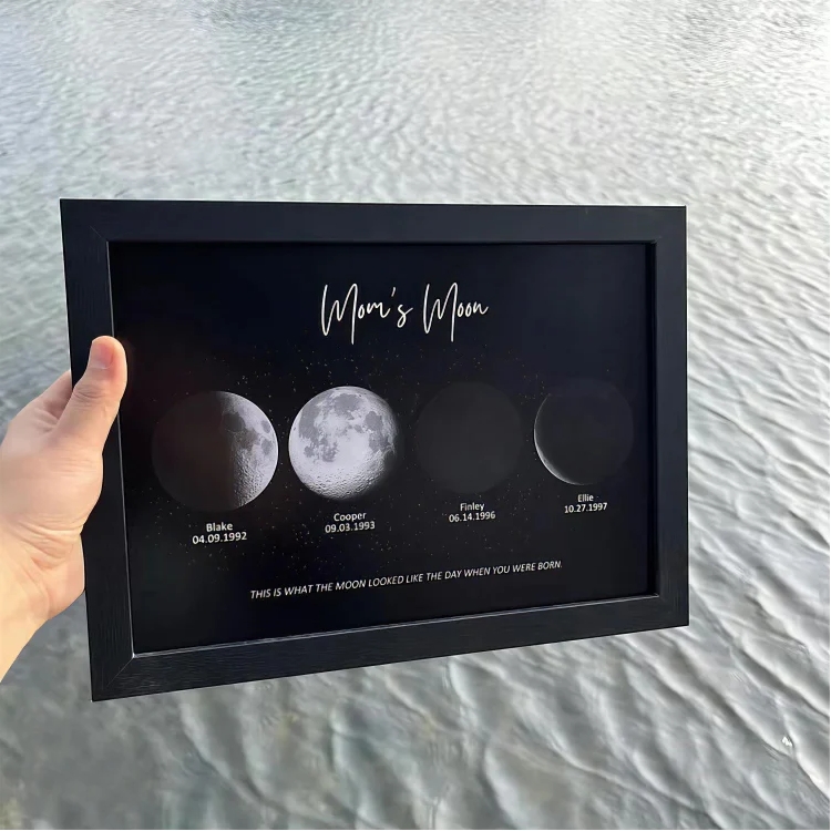 Custom Moon Night Sky Print Family Gift