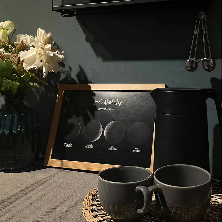 Custom Moon Night Sky Print Family Gift