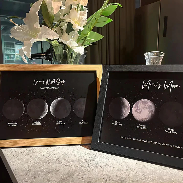 Custom Moon Night Sky Print Family Gift
