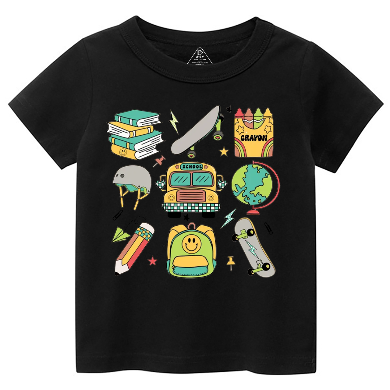 Boys Retro Back To School Toddler&Kid's Tees Osebee