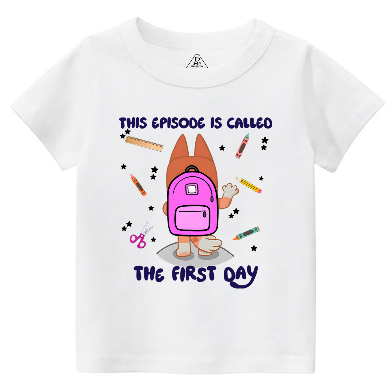 Personalized Back To School Dog Toddler&Kids Tees