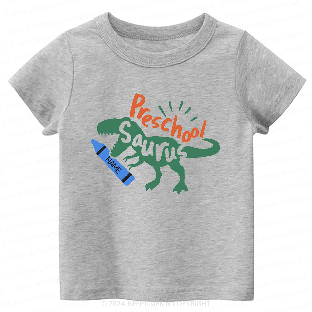 Personalized Preschool Dinosaur Back To School Shirt