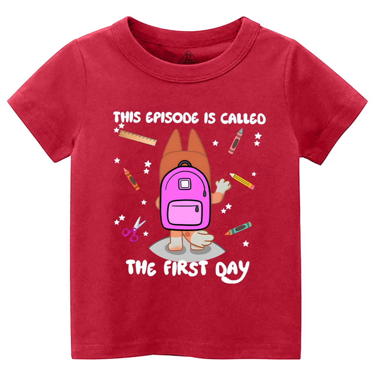 Personalized Back To School Dog Toddler&Kids Tees