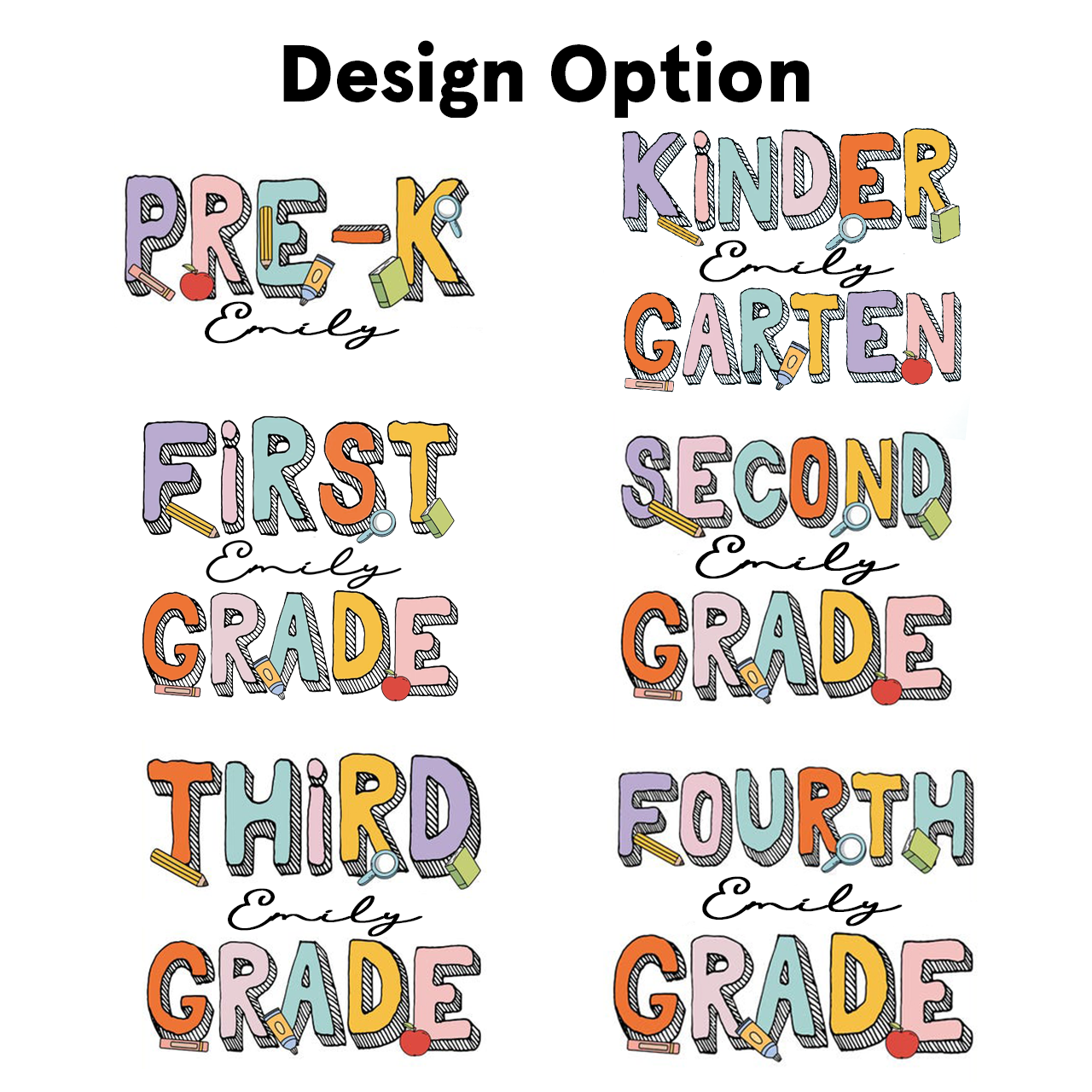 Personalized Back to School Bundle Toddler&Kid's Tees Osebee