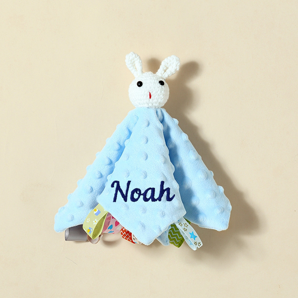 Personalized Embroidered Baby Lovely Animal Security Blankets