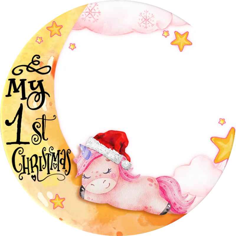 My First Christmas Elephant - Personalized Photo Ceramic Ornament