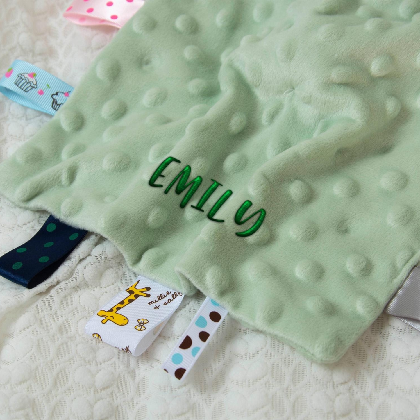 Personalized Embroidered Baby Lovely Animal Security Blankets