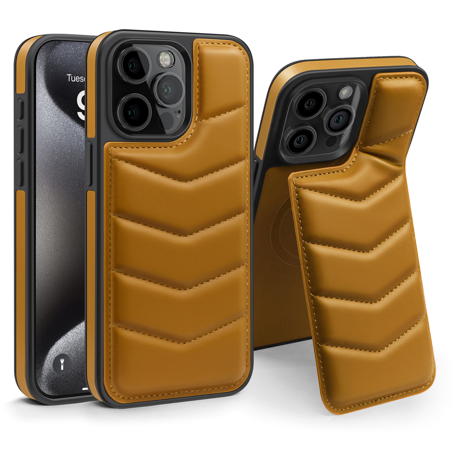 💝Personalized Leather textured flip phone case