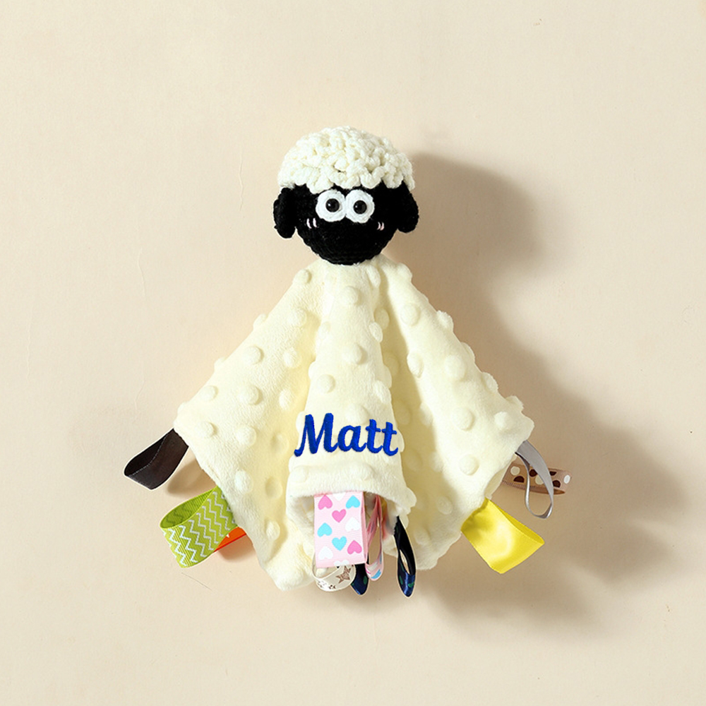 Personalized Embroidered Baby Lovely Animal Security Blankets