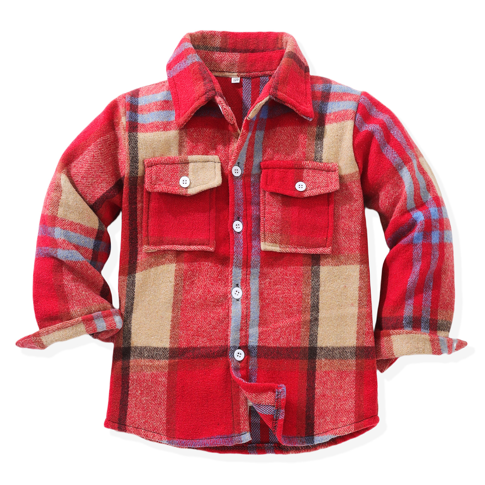 Personalized Leather Patch Kids Flannel Jacket(Buy 2 Free Shipping)