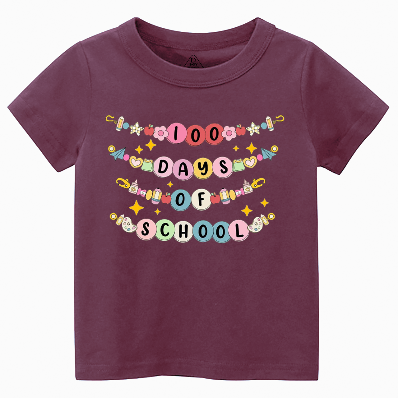 100 Days Of School Bracelet Toddler&Kid's Tees Osebee