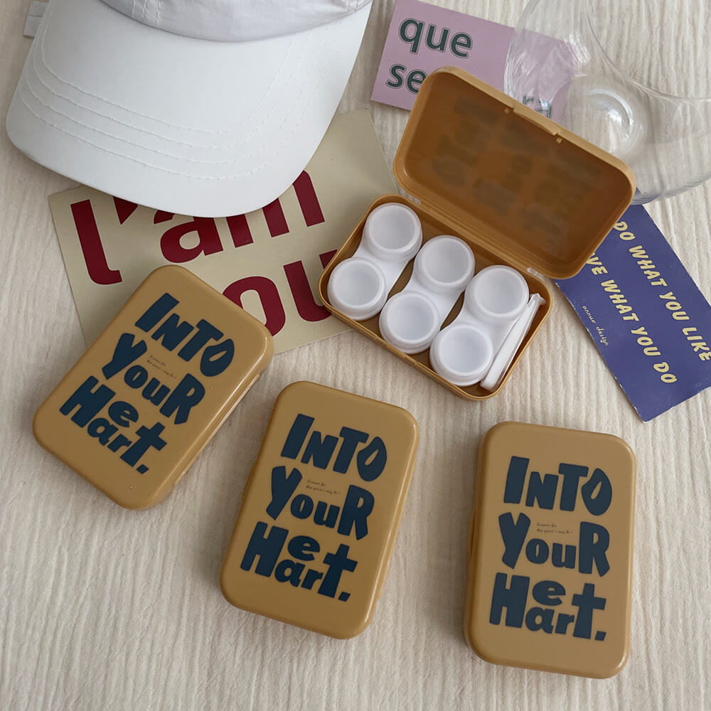 3-Pair Into Your Heart Portable Contact Lens Box