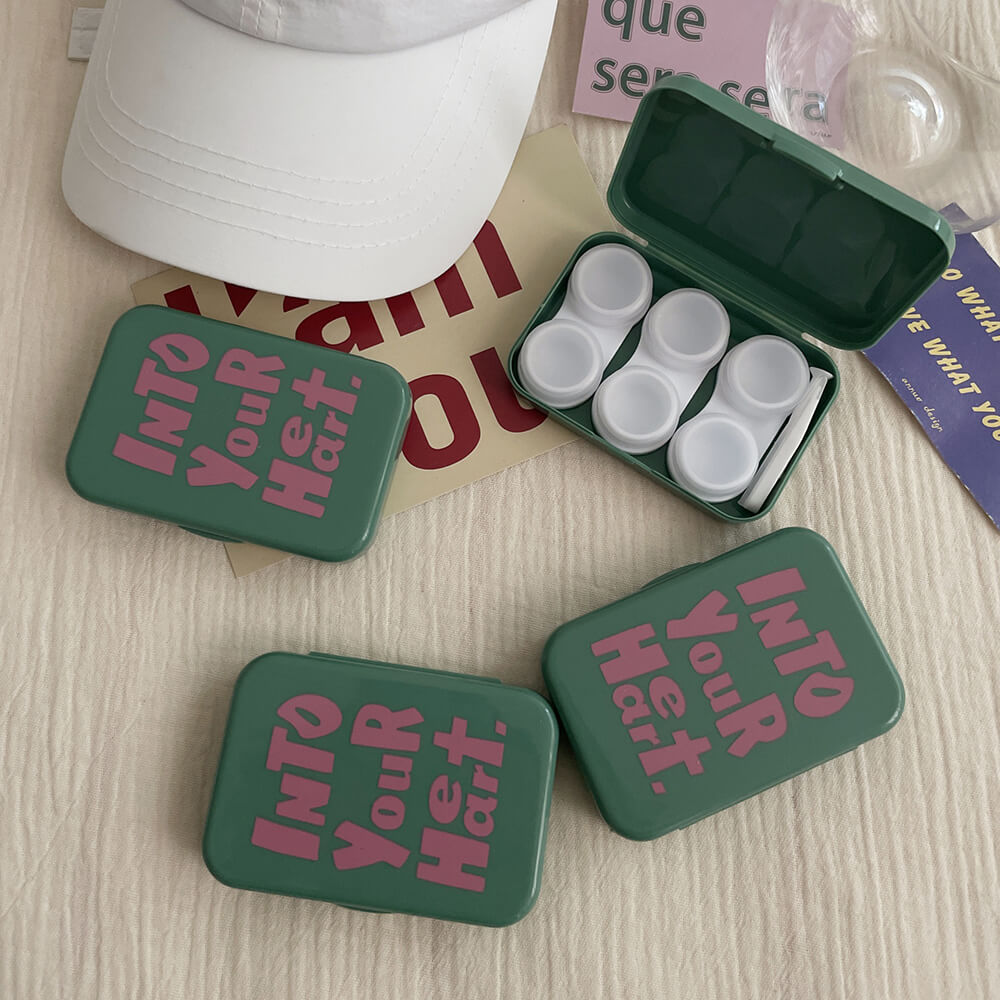 3-Pair Into Your Heart Portable Contact Lens Box