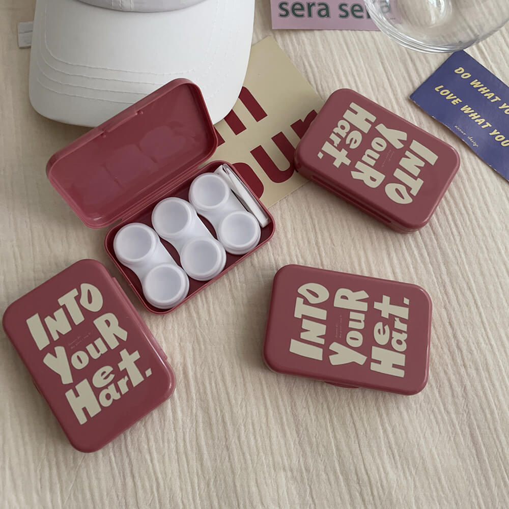 3-Pair Into Your Heart Portable Contact Lens Box