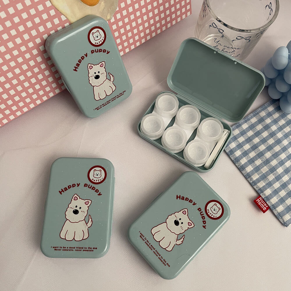3-Pair Kawaii Cat Contact Lens Case