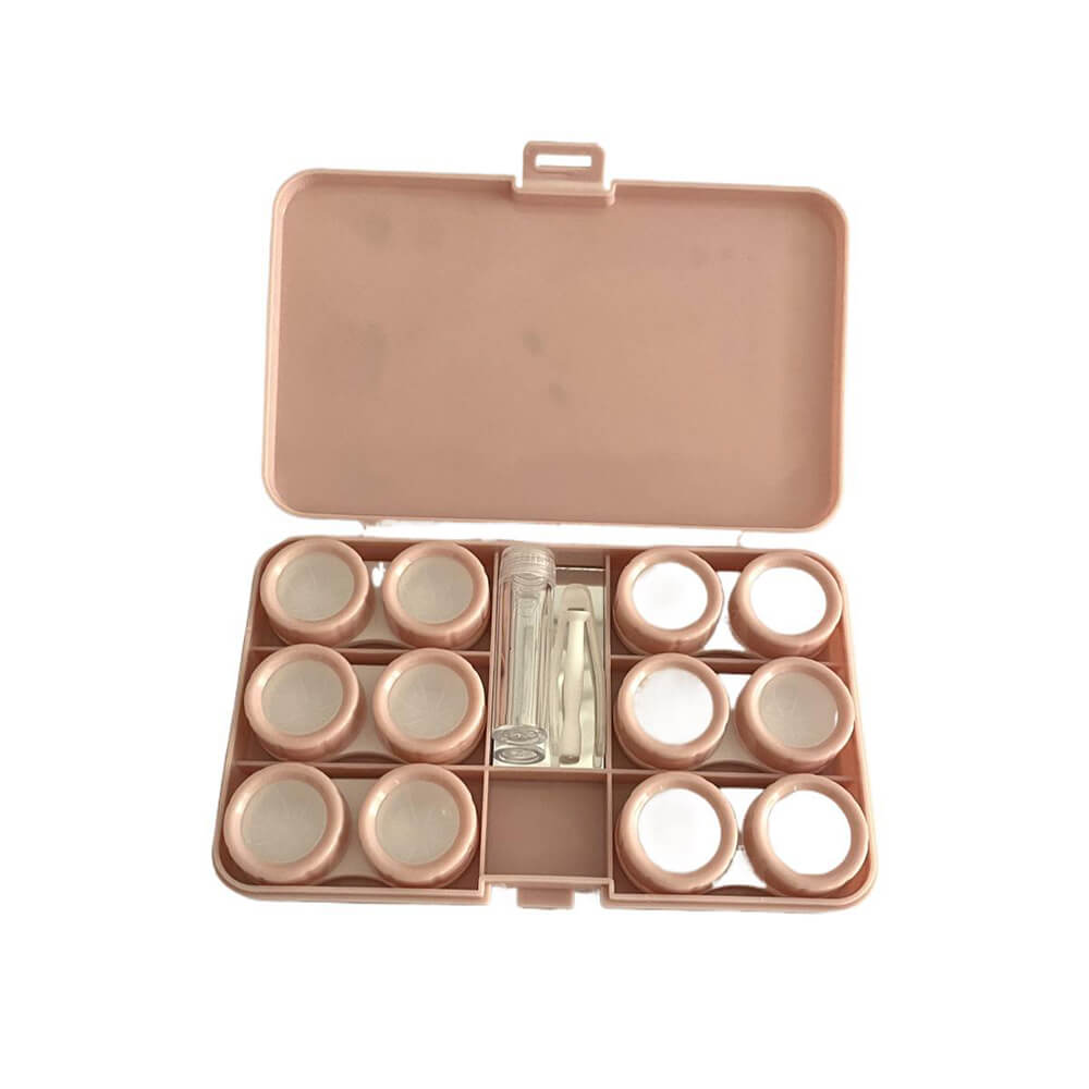 6-Pair Social Pet Contact Lens Storage Box Case with Mirror