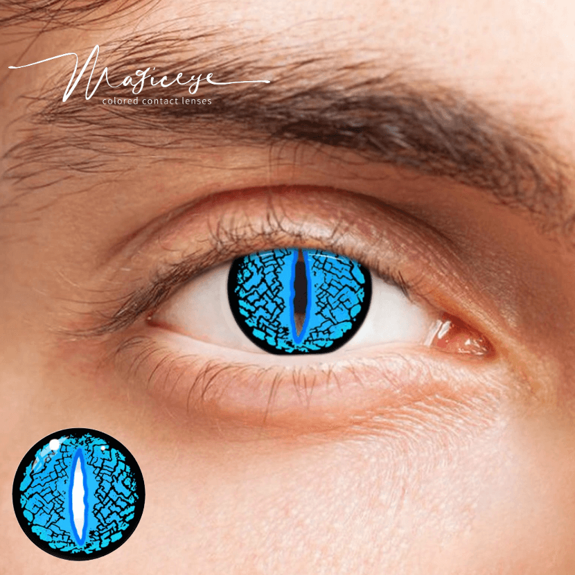【Halloween&Cosplay】Lizard Eye Aqua Blue-everylenses