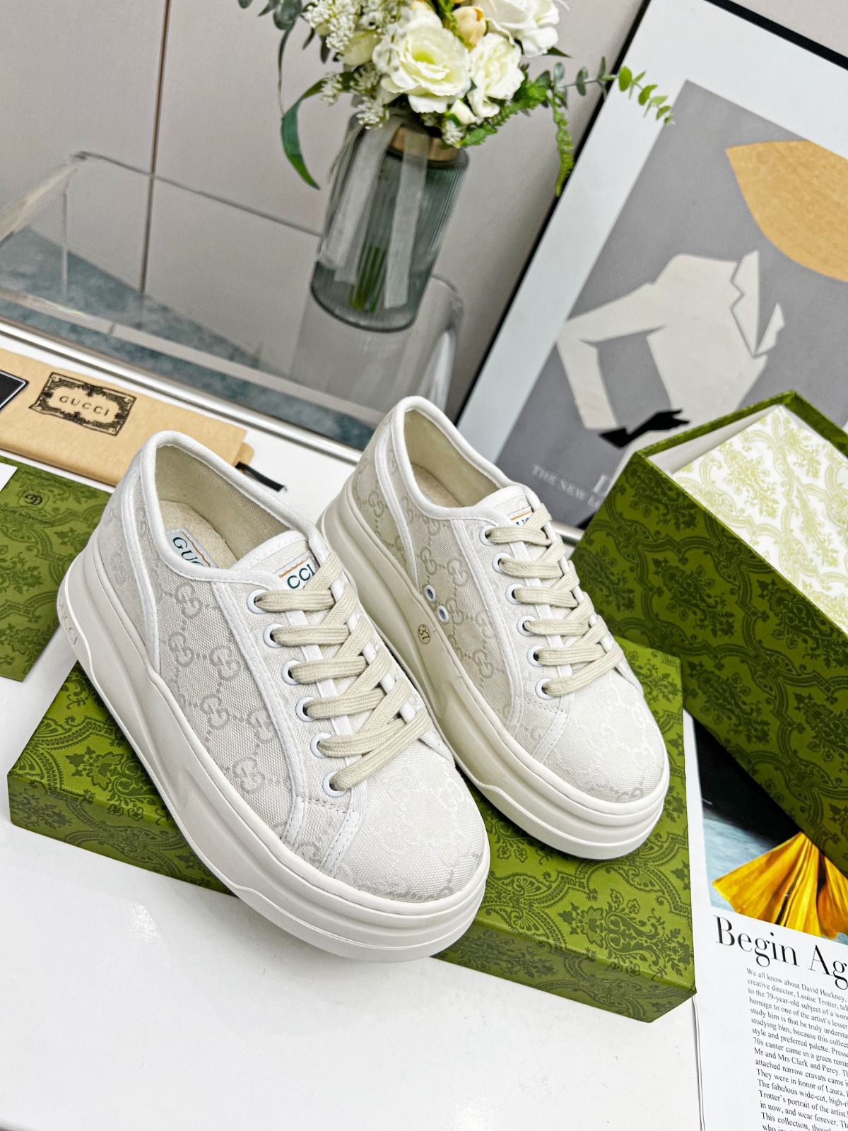 Gucci Sneakers top quality lace-up casual shoes