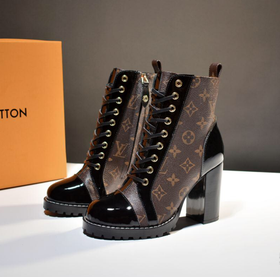 Louis Vuitton classic high heel Martin boots