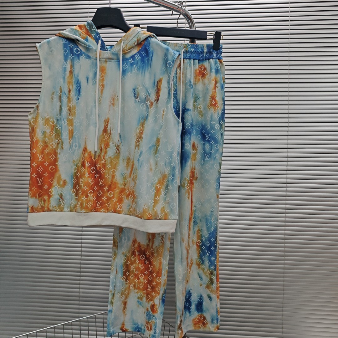 Louis Vuitton 2024 new spring and summer women's tie-dye suit