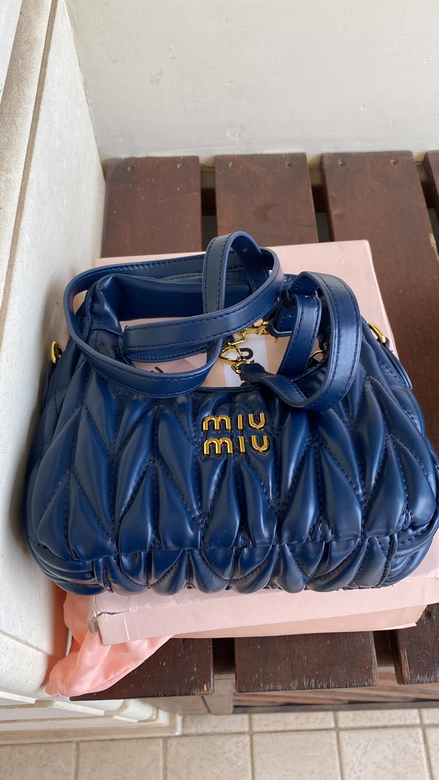 MiuMiu handbag cloud pleated bag wallet tote bag collection