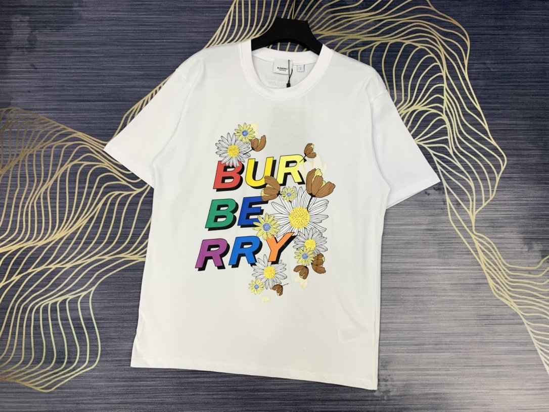 Burberry new colorful letter LOGO short-sleeved T-shirt