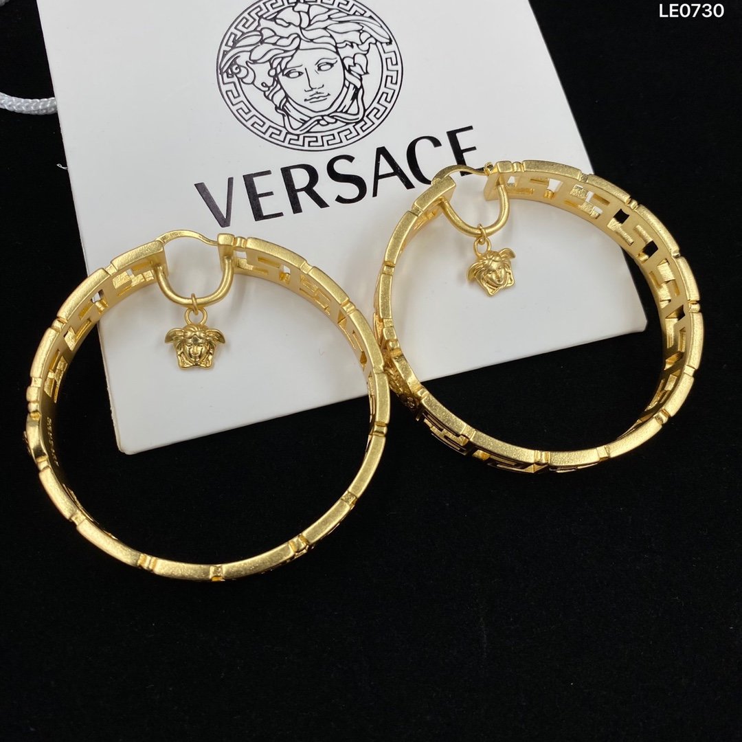 Versace Gold Round Earrings