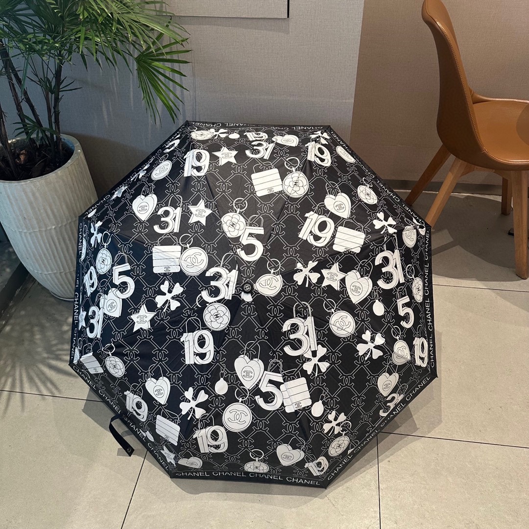 Chanel Digital Trifold Automatic Folding Umbrella