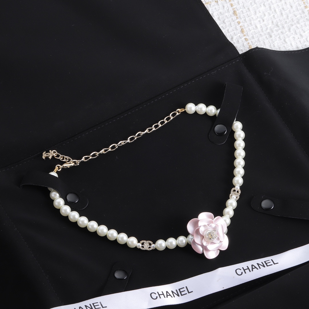 Chanel Pearl Flower Necklace