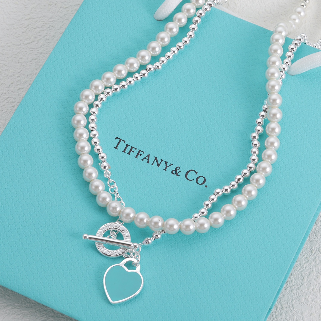 Tiffany Pearl Love Necklace