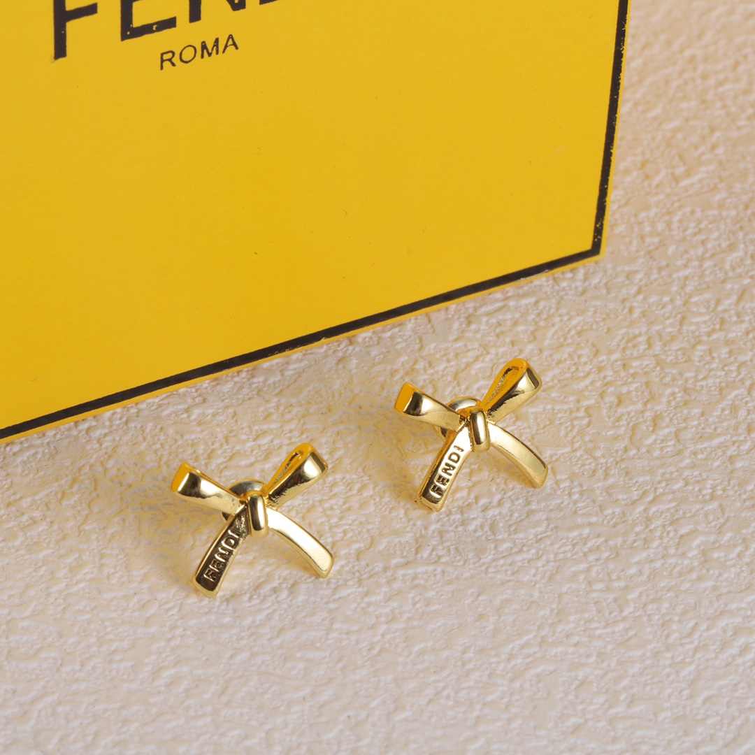 Fendi fashion bow earrings