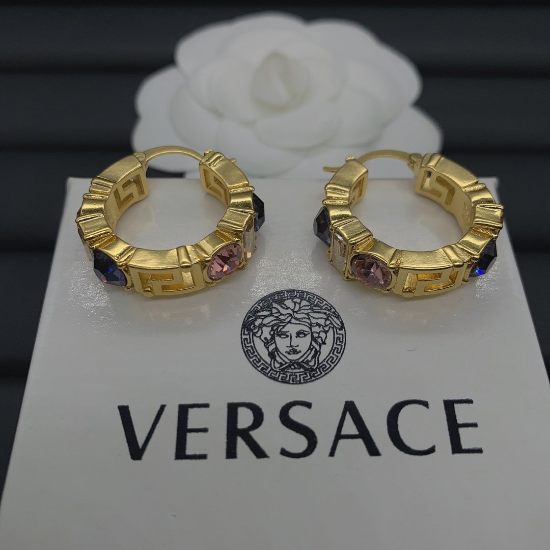 Versace round earrings