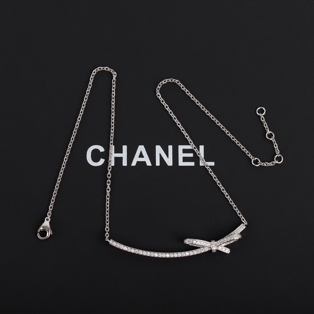 Chanel Bow Diamond Necklace