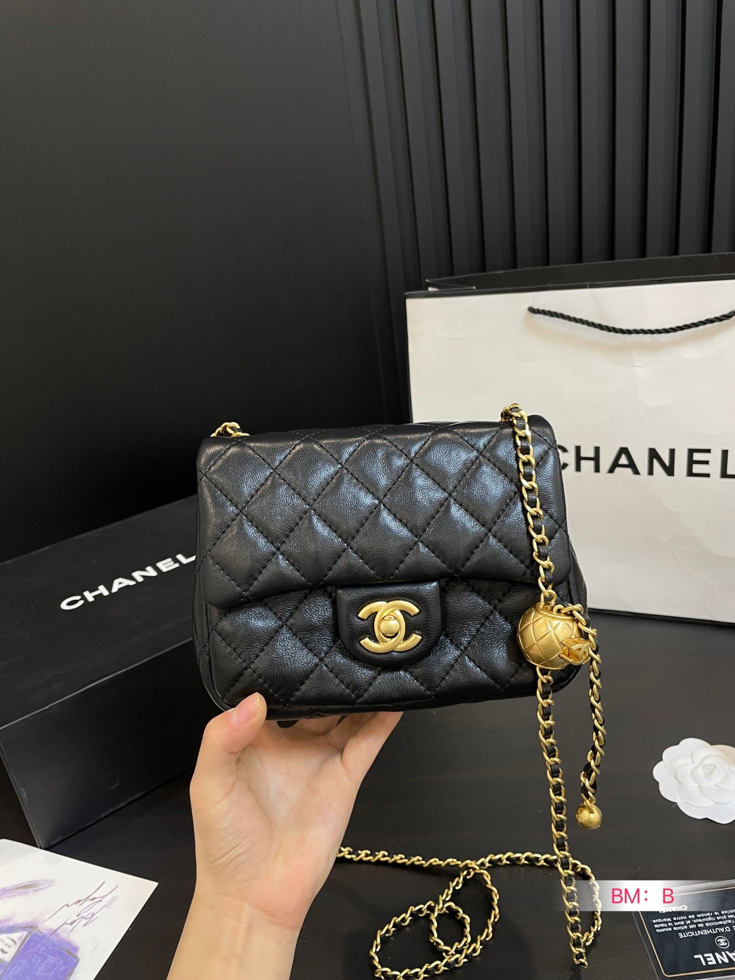 Chanel classic diamond patterned adjustable buckle crossbody bag