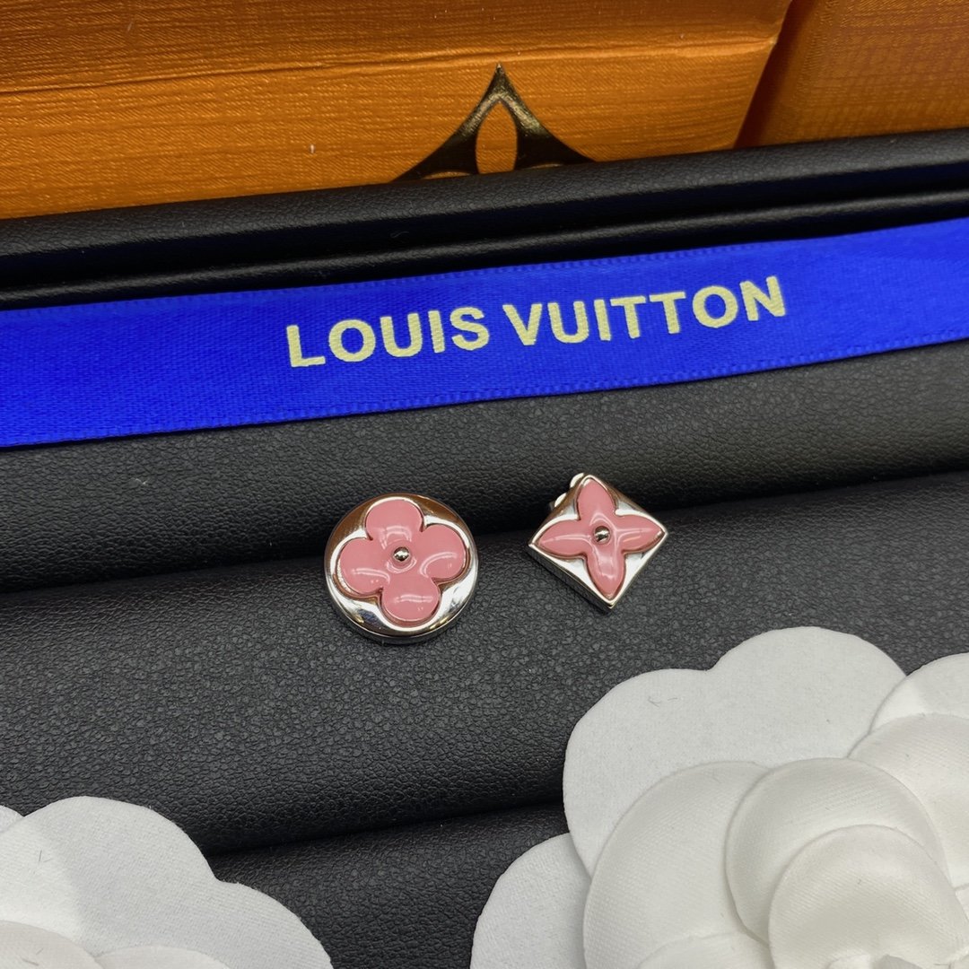 LV Asymmetric Pink Earrings