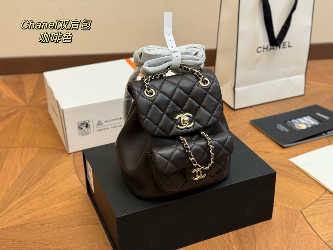 Chanel leather backpack