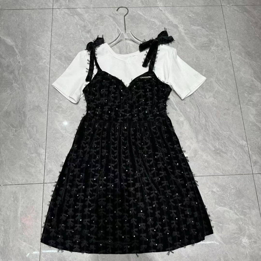 Chanel 24ss new spring and summer women's suspender dress