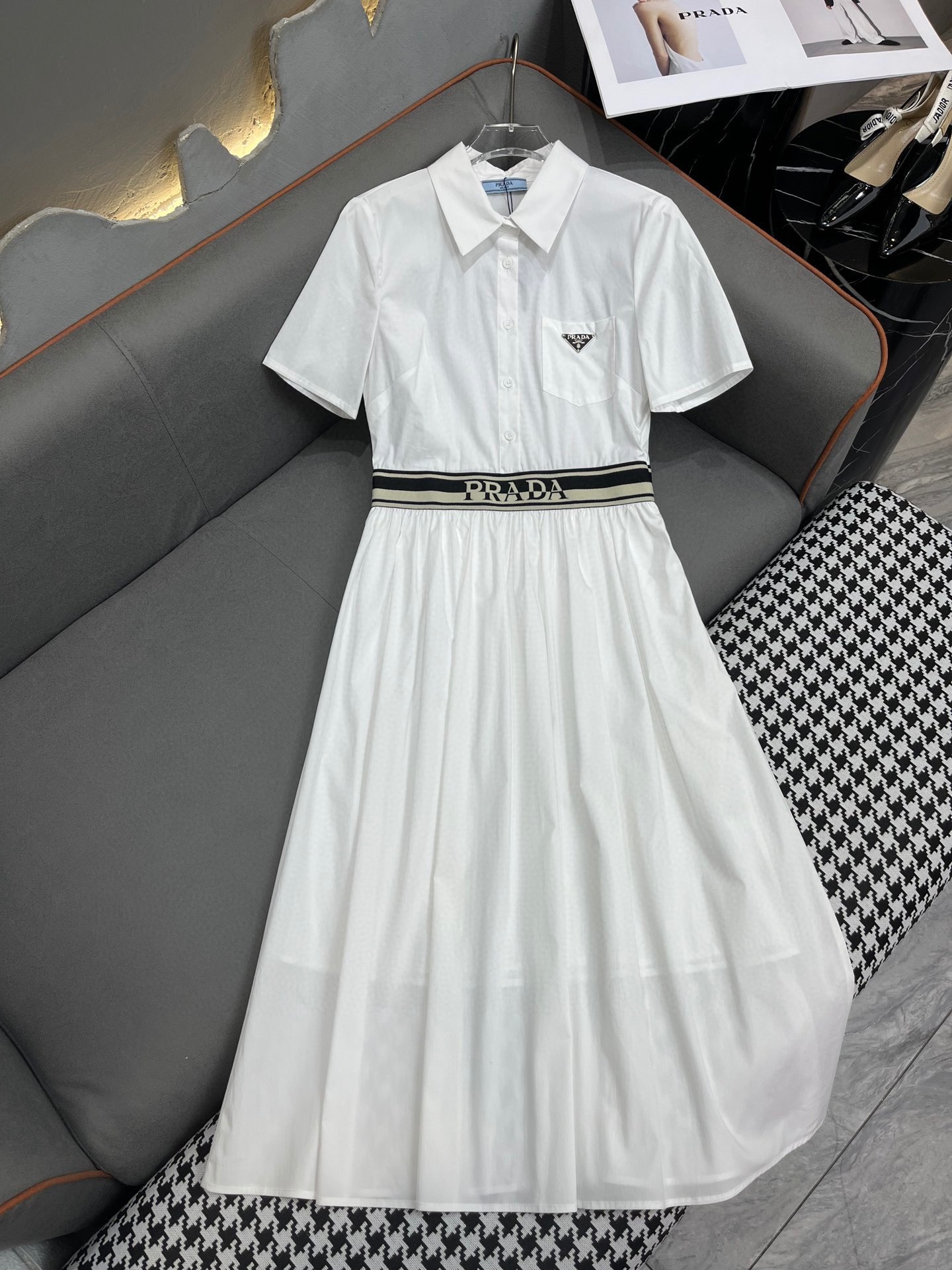 Prada 24ss new shirt women's dress